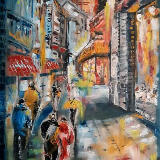 Abstract Street Scene Painting